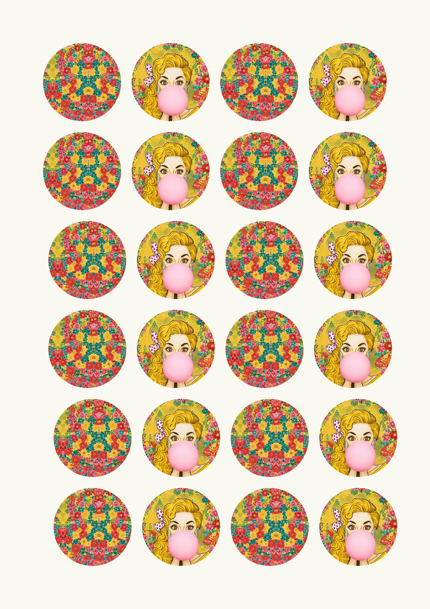 POP Art Cupcake Toppers