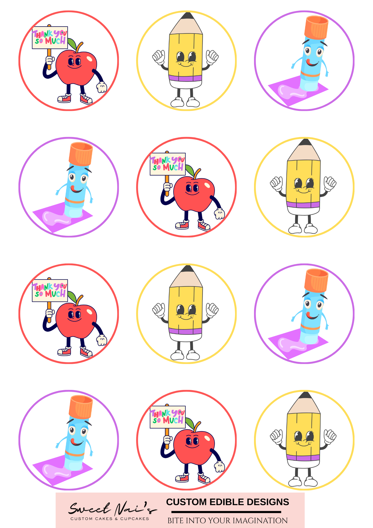 Teacher Thank You Toppers