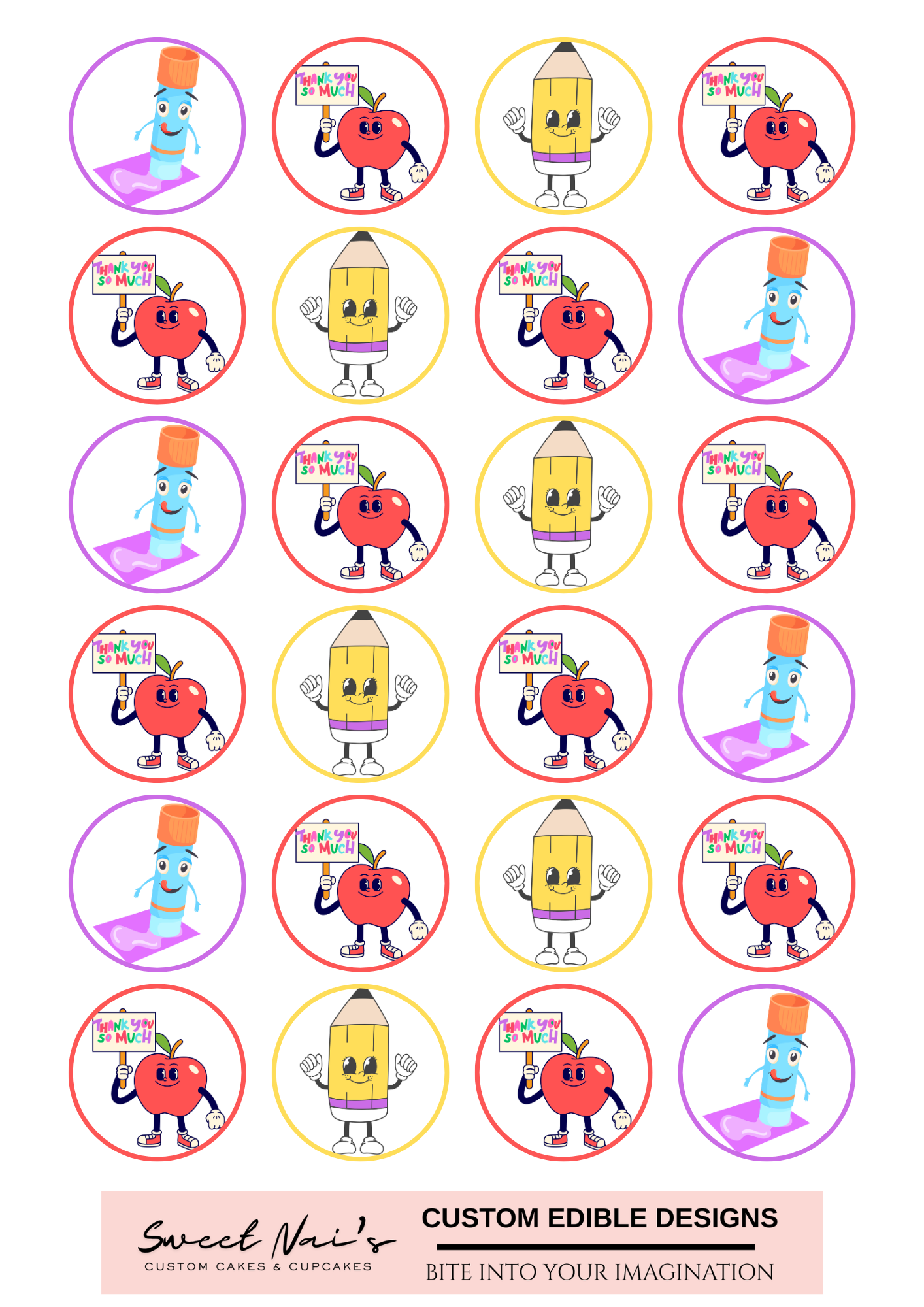 Teacher Thank You Toppers