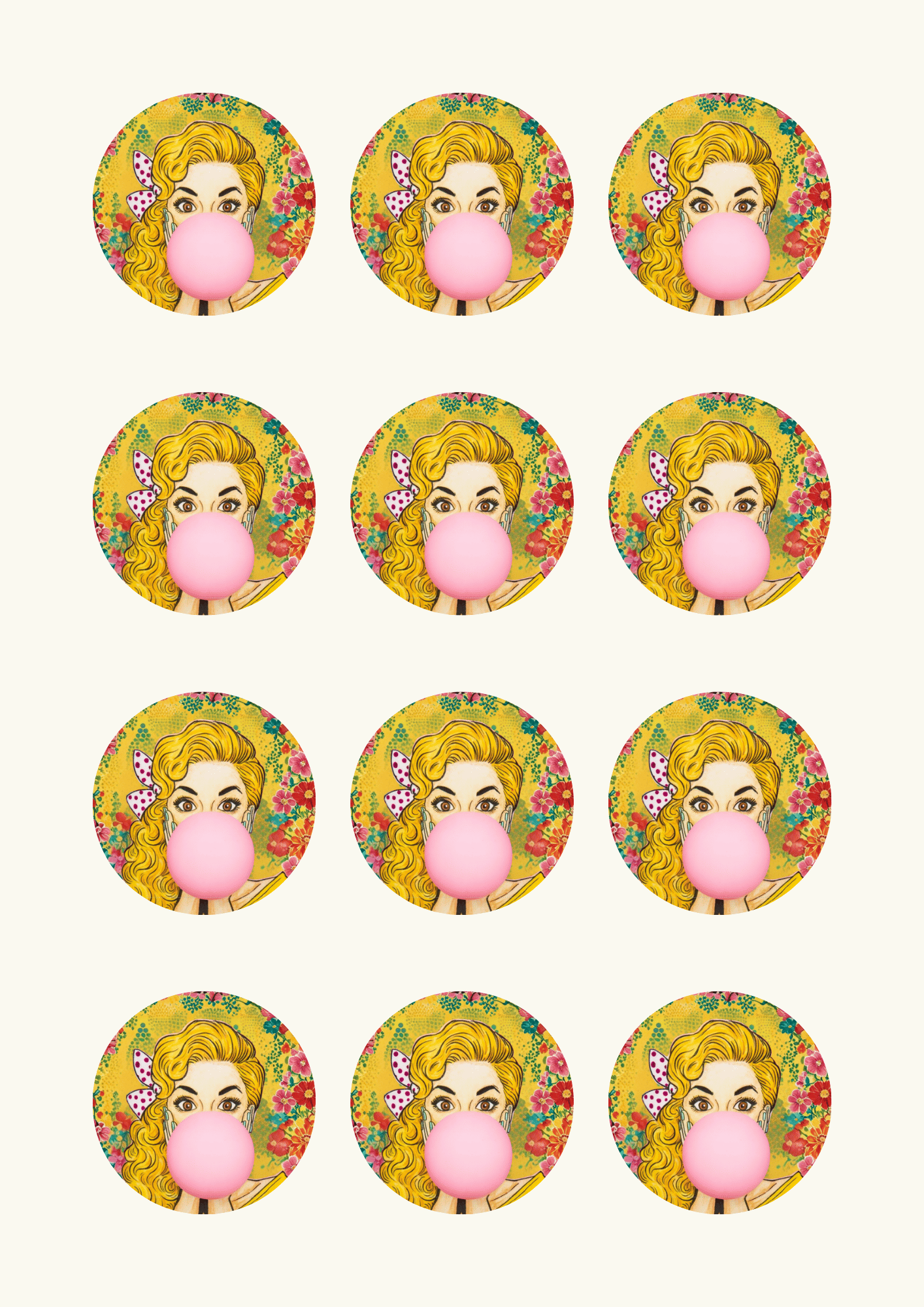 POP Art Cupcake Toppers