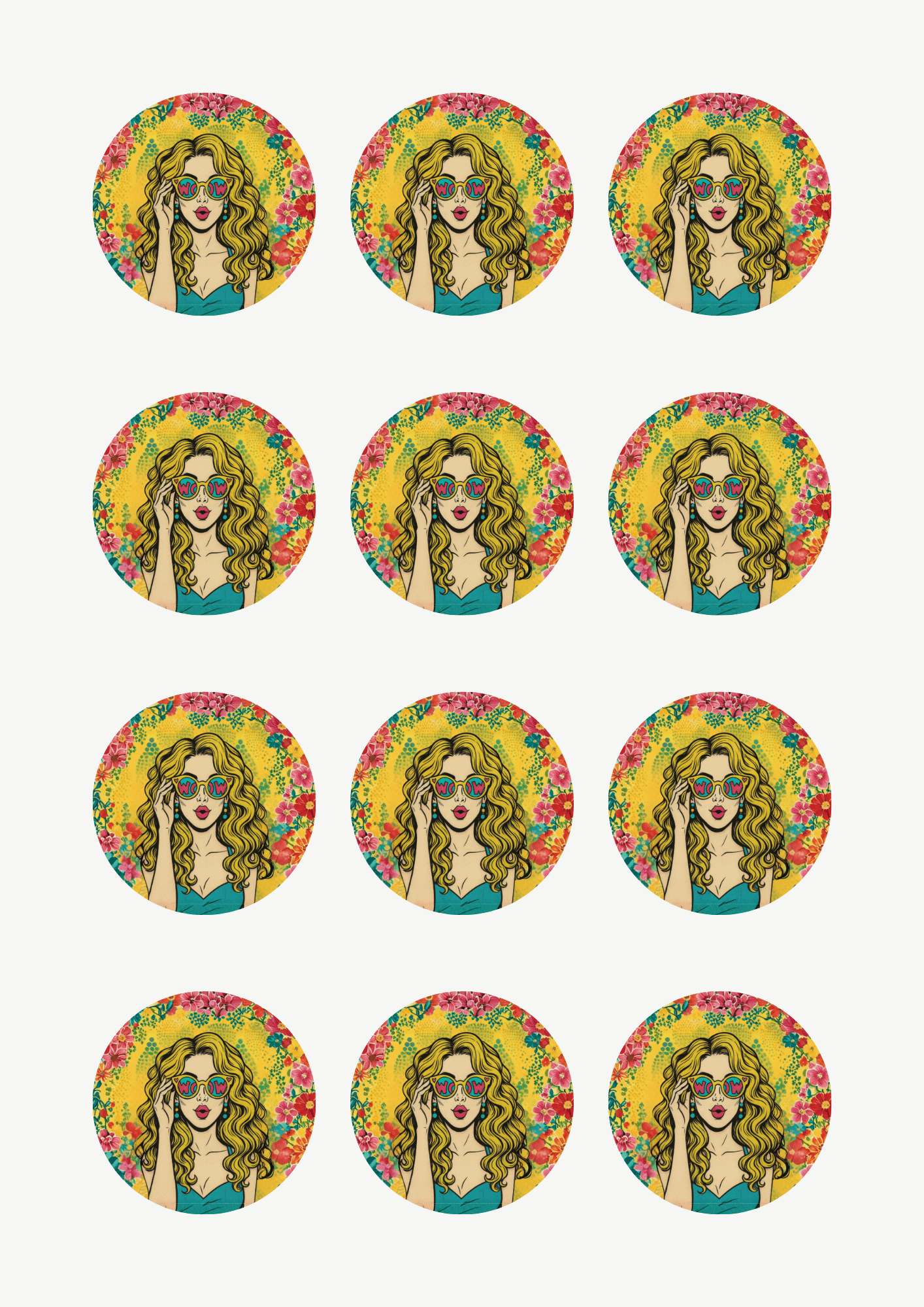 POP Art Cupcake Toppers