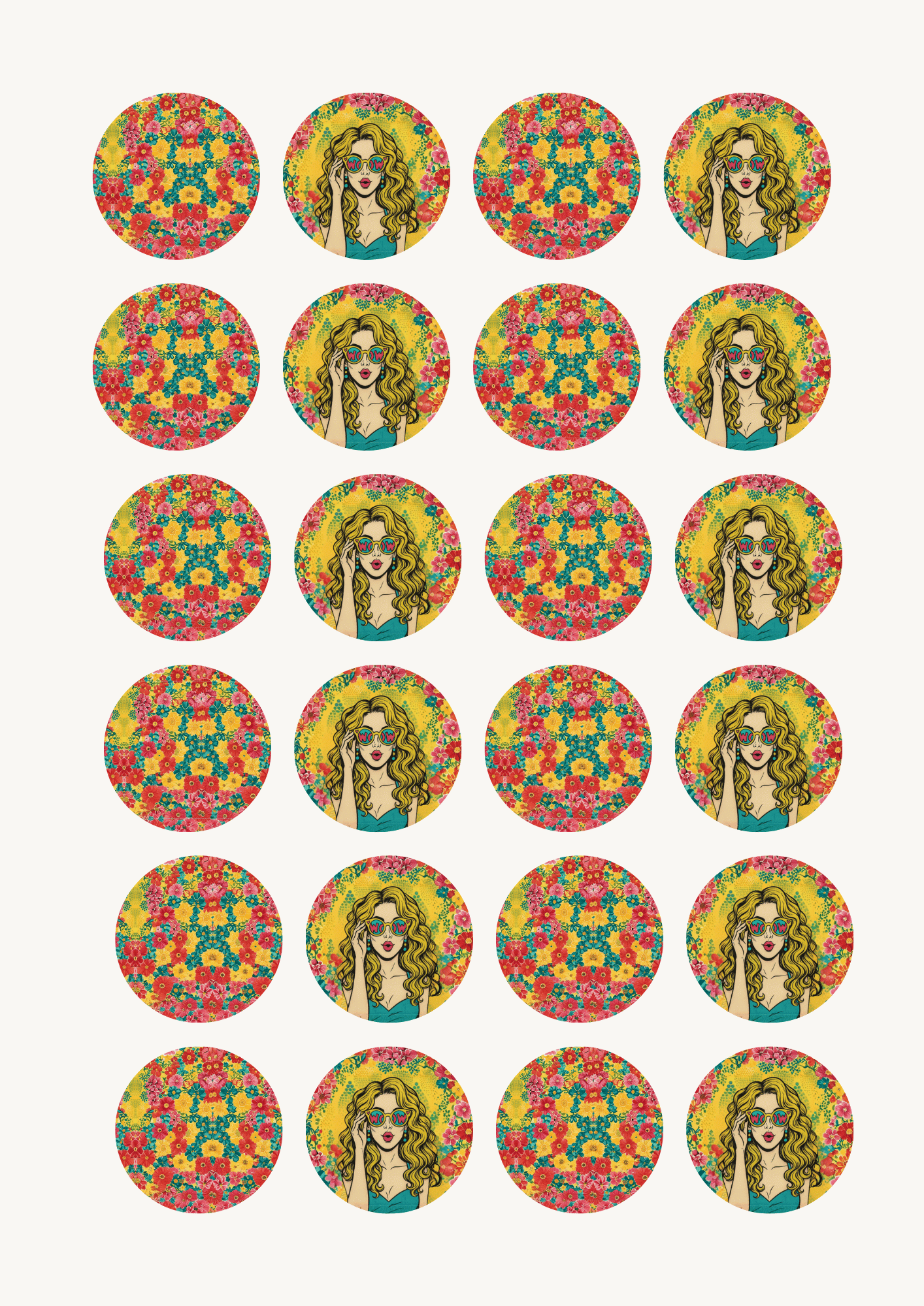POP Art Cupcake Toppers