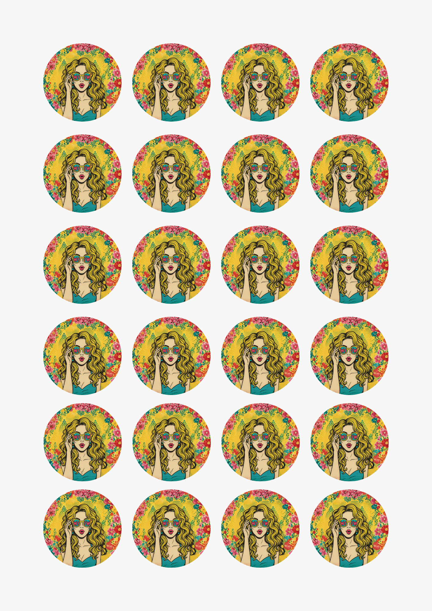 POP Art Cupcake Toppers